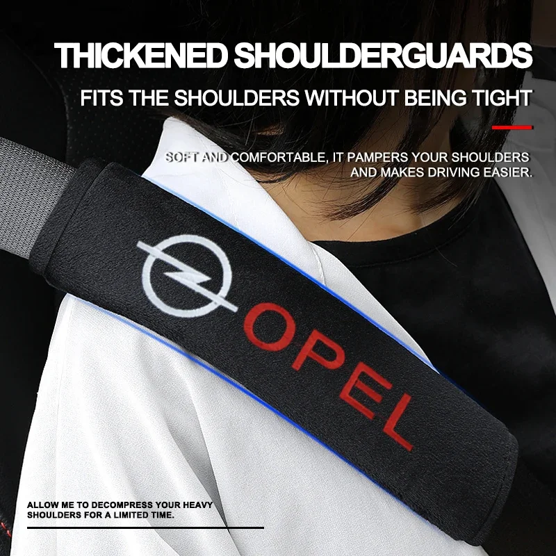 2 шт., автомобильный ремень безопасности, орнамент, защита плеч, подходит для Opel Astra H G J Insignia Mokka Zafira Corsa Vectra C D Antara