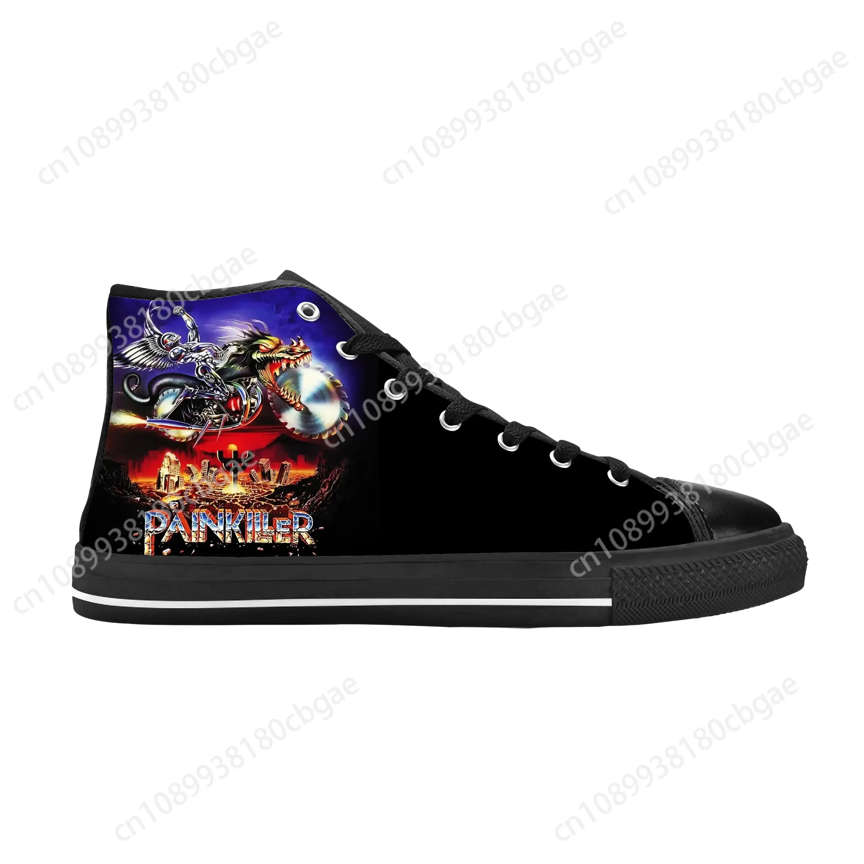 

Judas Priest Heavy Metal Rock N Roll Band Hip Hop Casual Cloth Shoes High Top Comfortable Breathable 3D Print Men Women Sneakers