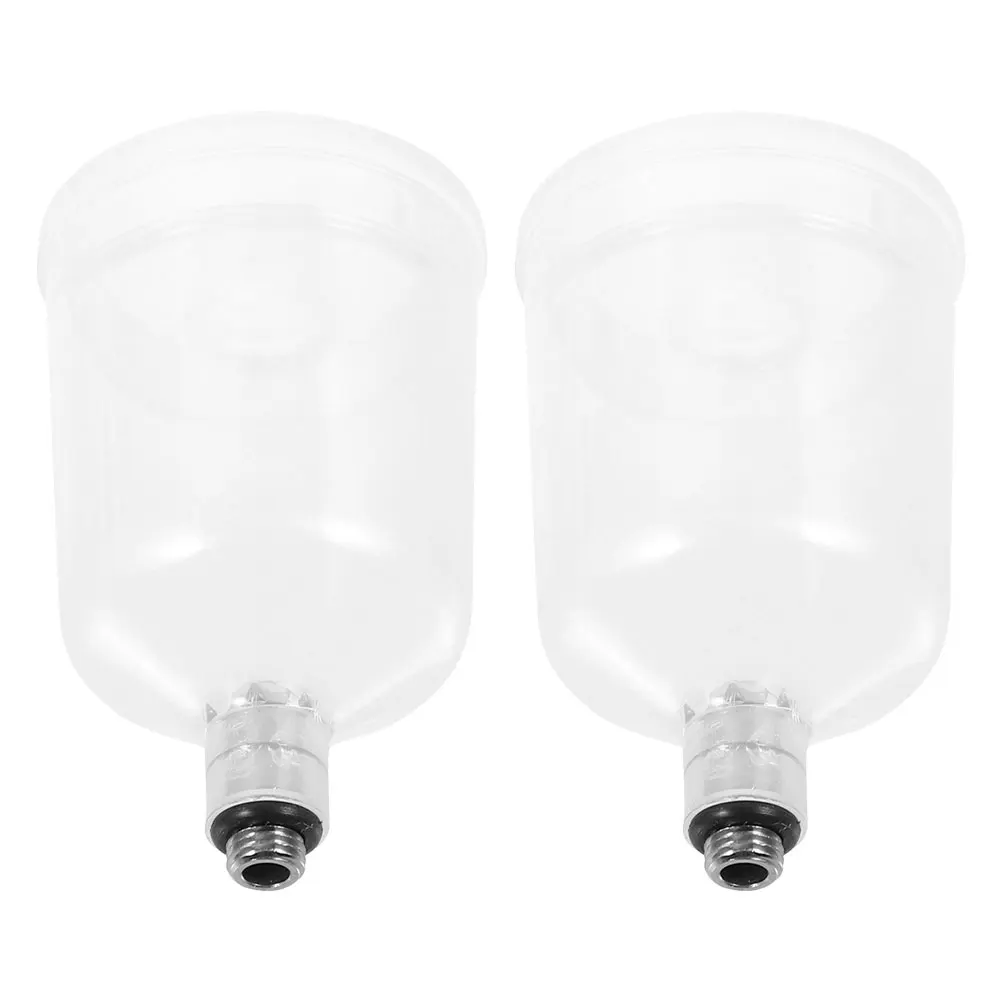 

2pcs Airbrush Set Plastic Containers Mixing Cups Spray Replacement Gun Pot Paint Water Dispenser Even Coverage Detachable Design