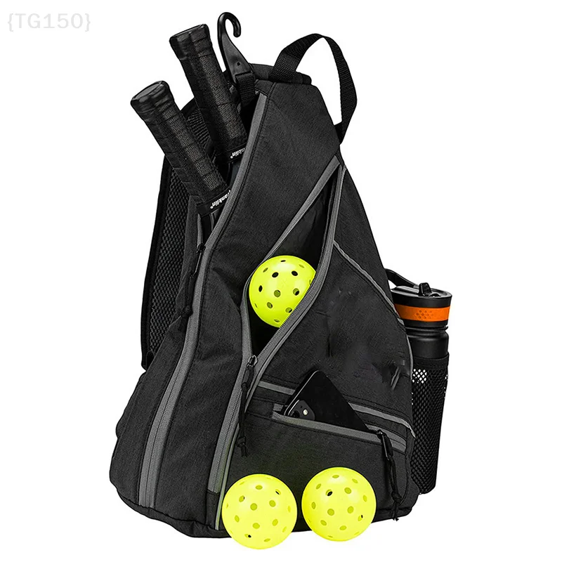 

Unisex Pickleball Sling Backpack – Adjustable Strap, Fence Hook & Water Bottle Holder, Upgraded Capacity With Safety Pocket【No】
