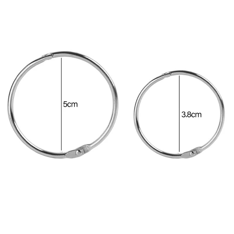 1-10PCS Metal Ring Binder Book Ring Photo Album Binding Ring for DIY Office Book Paper Open Loop Clasp Binding Supplies 38/50mm view 6