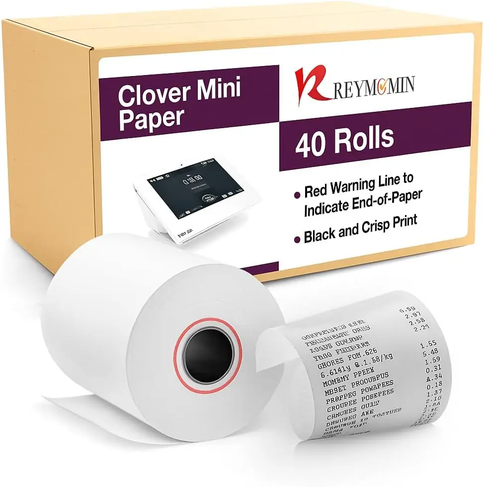 

Термобумага для чеков для мини- и мобильных принтеров Clover, 40 рулонов - совместима с моделями C200, C300, C301, C302, C305