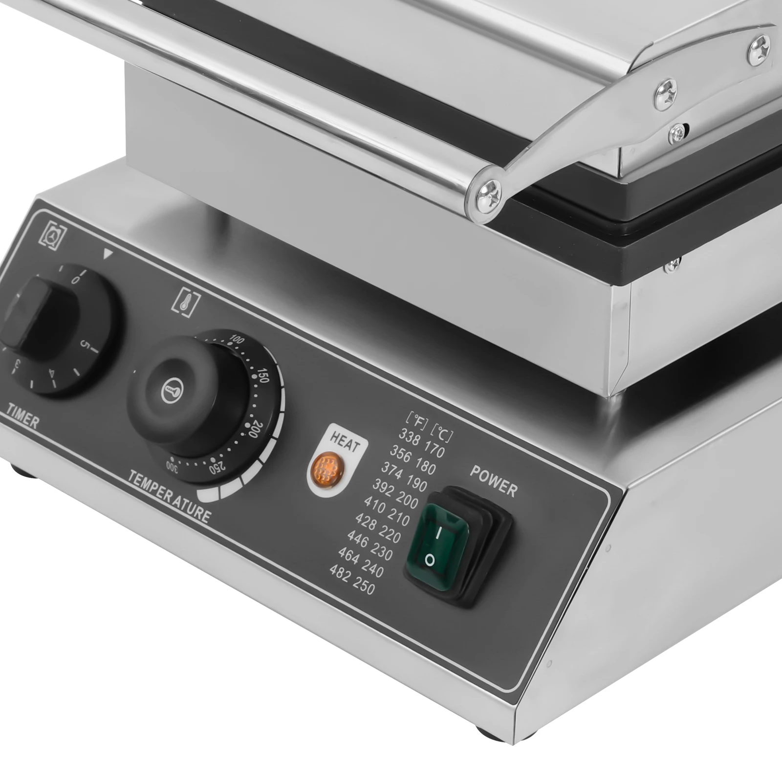 1750W Waffle Iron Belgian Waffles Non-stick Coating Adjustable Temperature 180° Rotatable