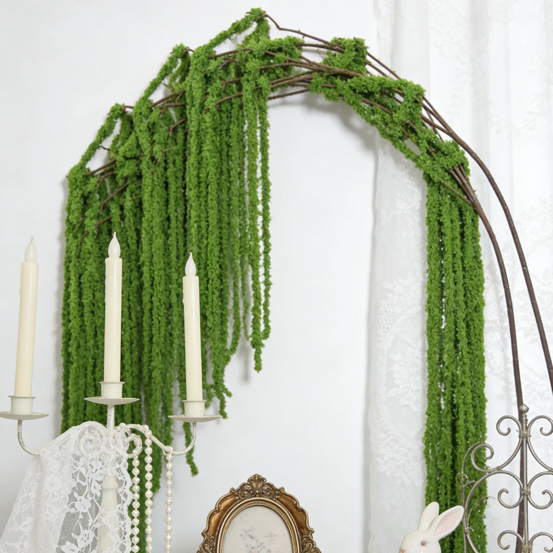 Seiden-Kunstpflanzen-Girlande für Hochzeitskranz, Bogen, Festival, Rattan-Girlande, Garten, Haus, Zimmer, Tischdekoration, Outdoor, Garten, DIY-Geschenk
