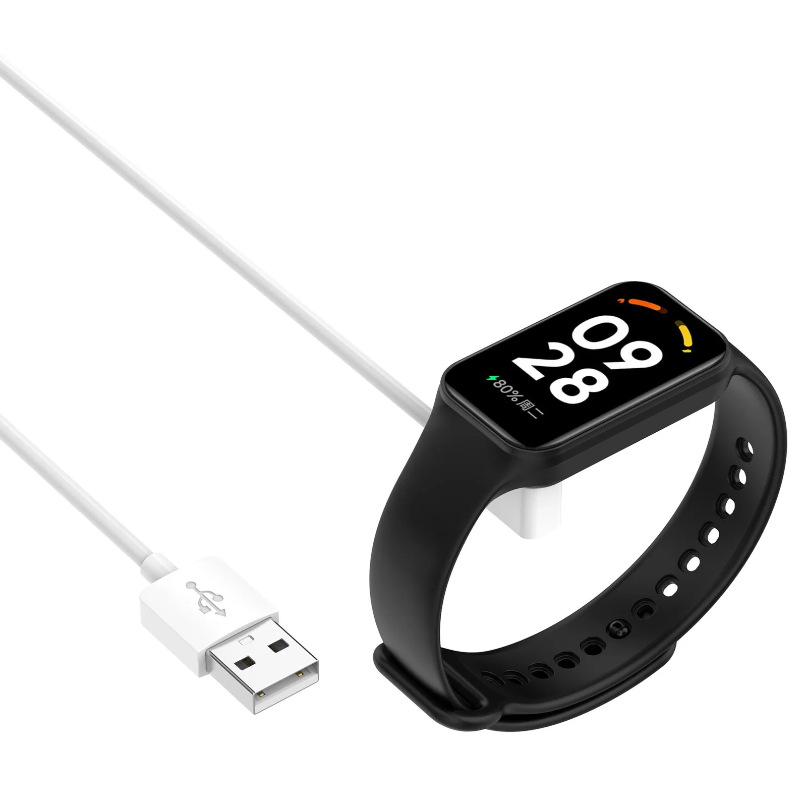 Cavo di ricarica da 60cm/1m caricabatterie Dock Power per Xiaomi Mi Band 8 active/ Redmi Band 2/Redmi Watch 4 adattatore per caricabatterie USB Smartwatch