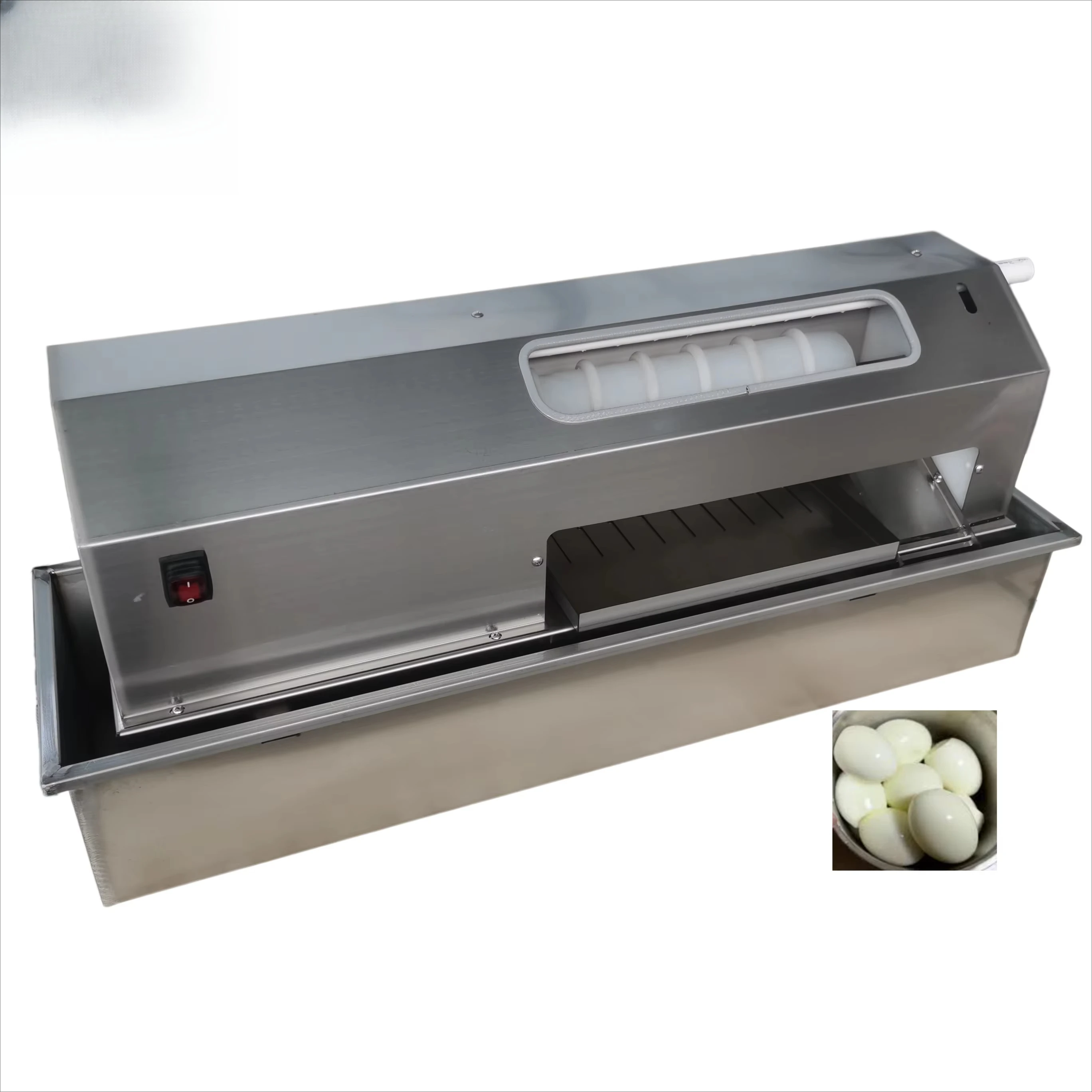 FOODLINE Batch Processing Egg Sheller Machine Reliable Performance For Marinated Egg Production Factory