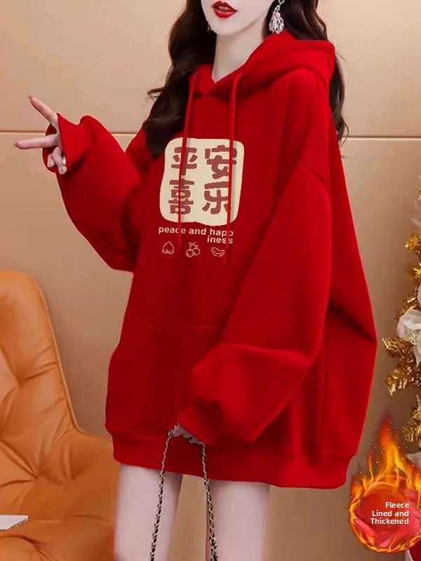 

Худи из чистого хлопка большого размера (300 г/м²) с принтом, новая осенне-зимняя коллекция, повседневная толстовка для мужчин и женщин