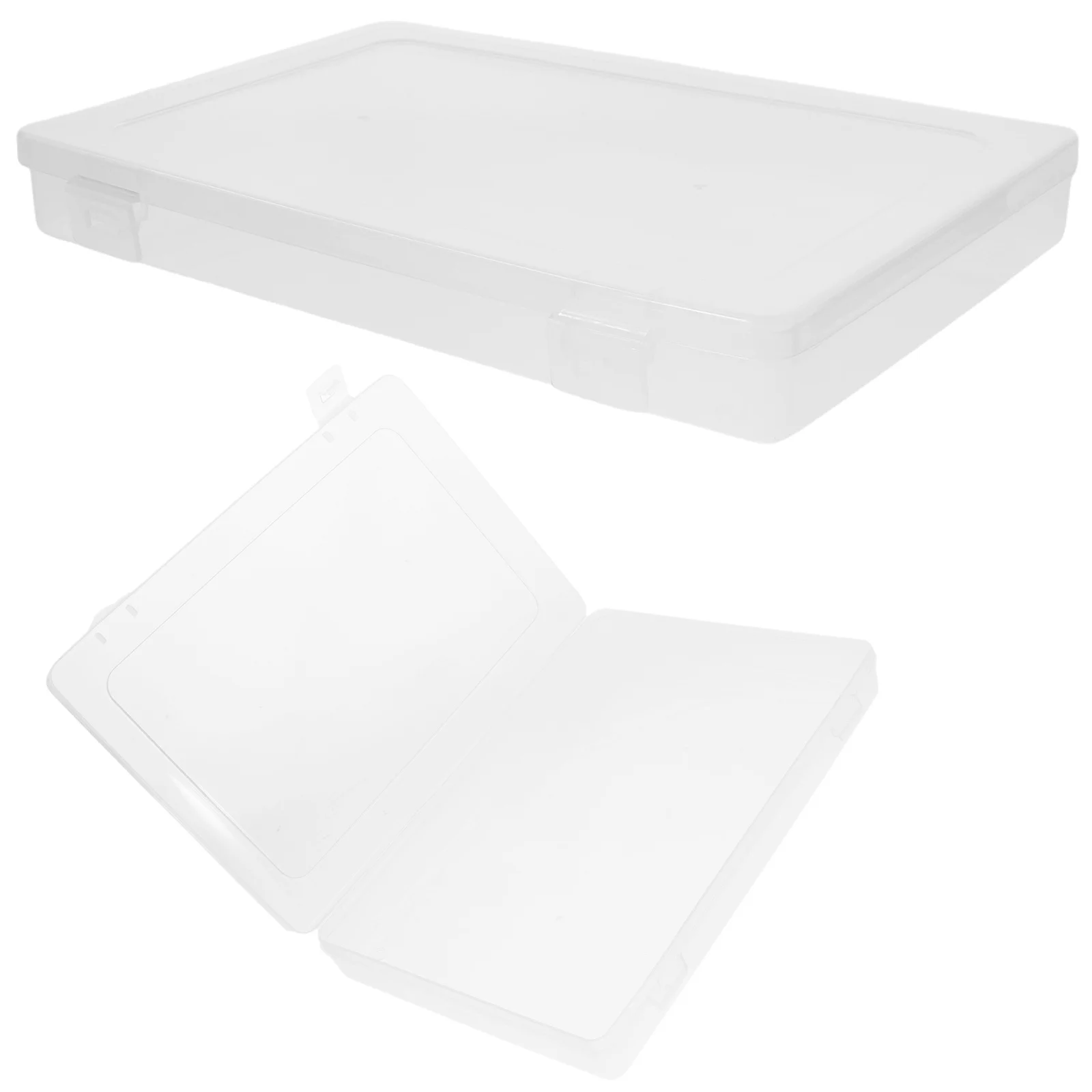 

2 Pcs File Storage Box Folder Document Holder Case Container Folders Boxes Transparent