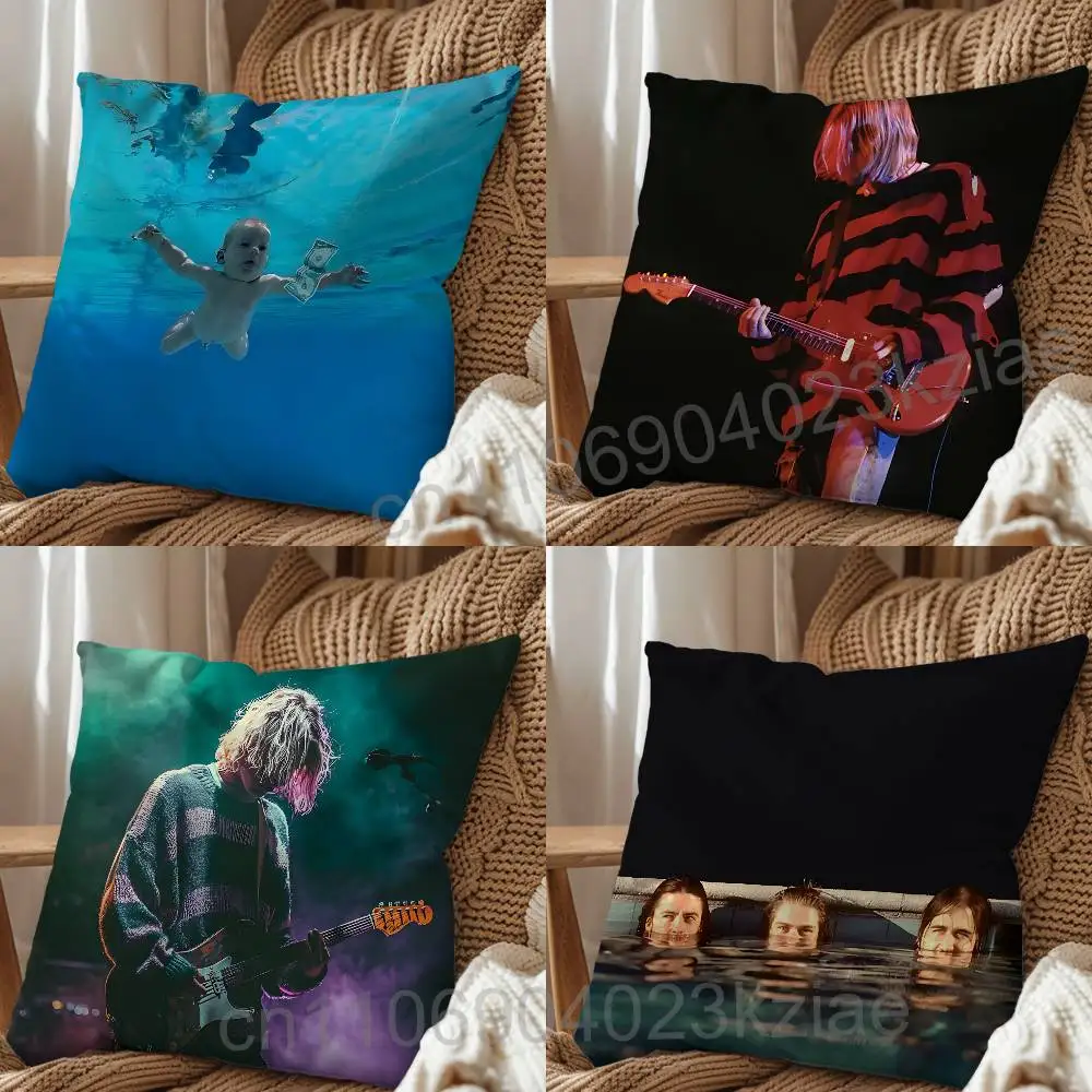 Nevermind In Utero Nirvana Cartoon Pillow Cover, 4K HD Printed Cushion Cover case with Various Exquisite Patterns