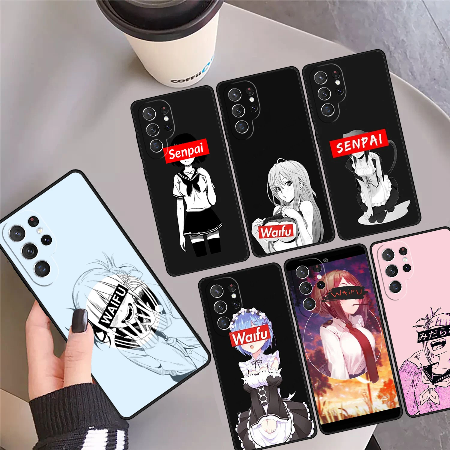 

Чехол для телефона Sugoi Senpai Waifu, чехол для Samsung Galaxy S24 S25 Ultra S23 S22 Plus S21 FE S20 Note 10 20 Pro