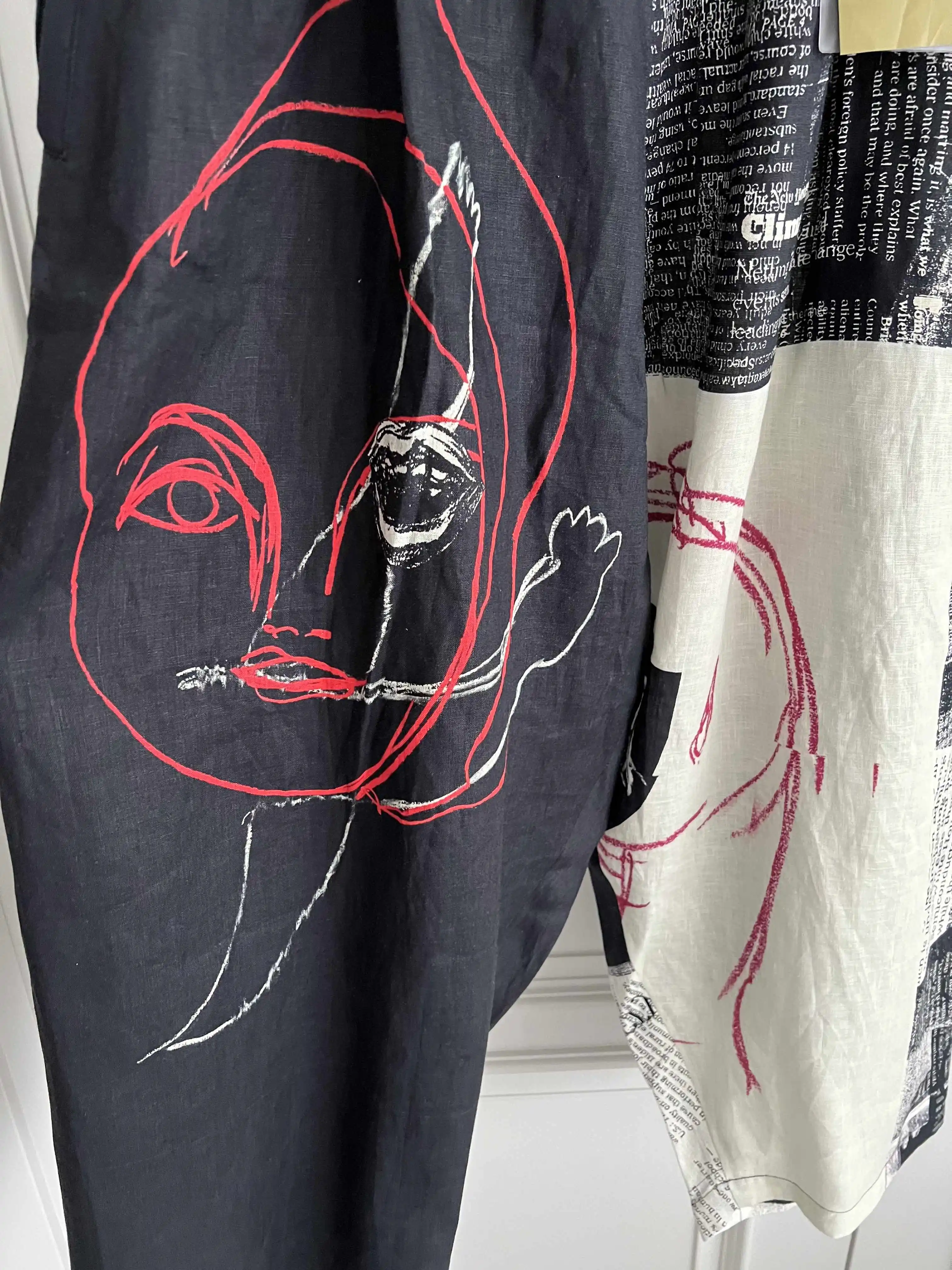 TOP-YAMOTO Originaldesign: Yuka Asakura Knöchelhose mit Blumendruck, Knöchelhose mit weitem Bein