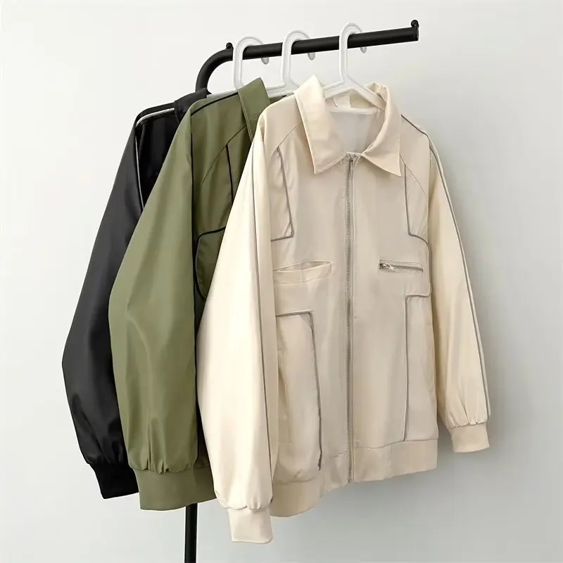 

Versatile Streetwear: Lazy-Chic Long-Sleeved Fashion Jacket, Japanese Trendy New Arrival, Loose Fit Harajuku Pop Art Style