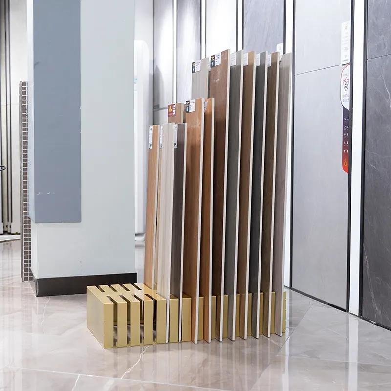 Tile, wood floor display stand, wood grain brick skirting line sample stand, rock slab stone display stand floor type