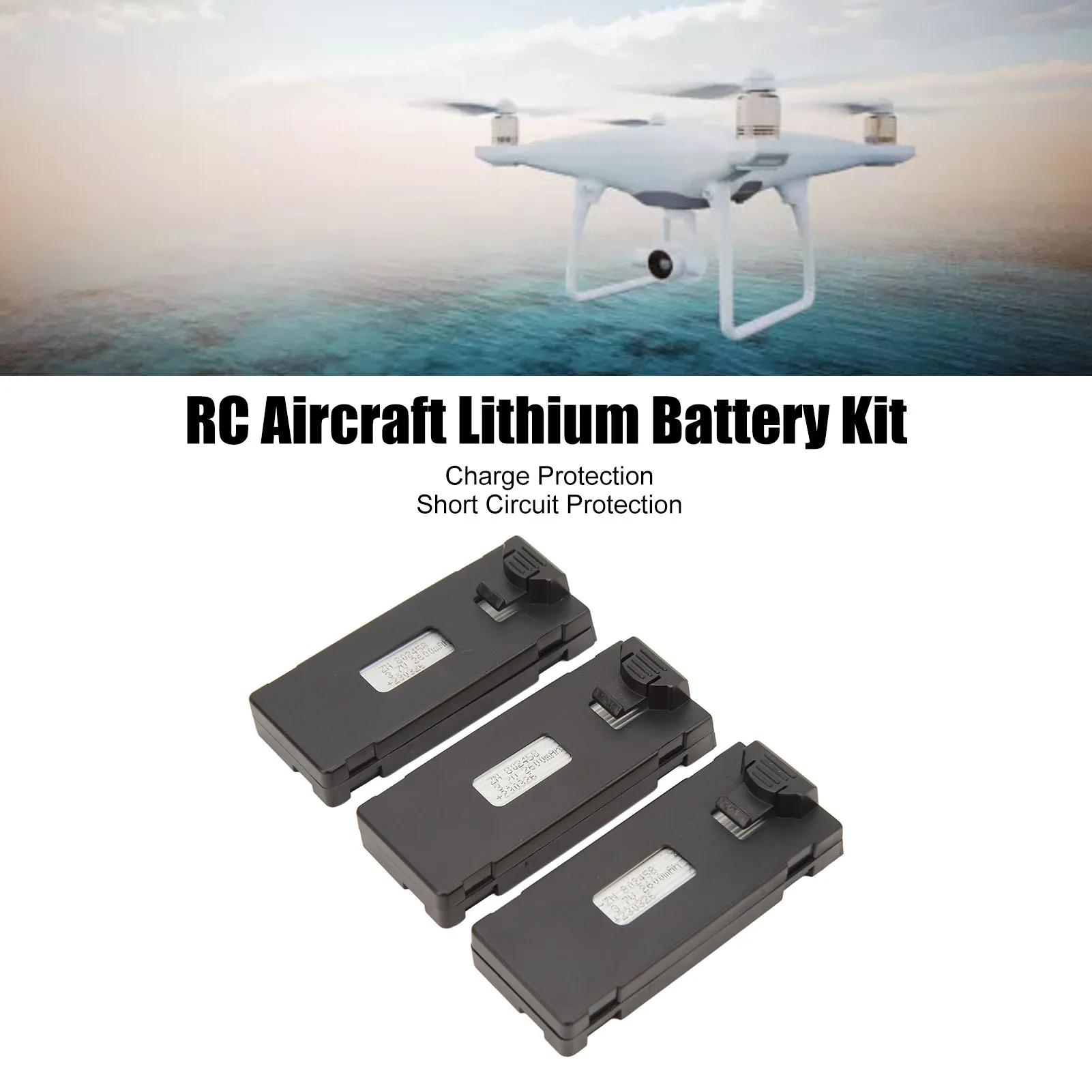 3 szt. Zestaw kabli do ładowania lekkiego zestawu zdalne sterowanie na baterie litowego RC 1800mAh /2600mAh do samolotu E88 E88Pro LS E525 E525Pro