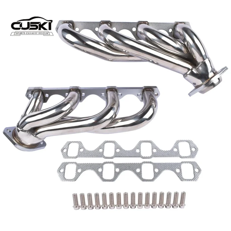 High Flow Exhaust Manifold Headers For Ford Mustang 5.0 V8 GT/LX/SVT 1979-1993 quality Stainless Steel Car Exhaust Modification