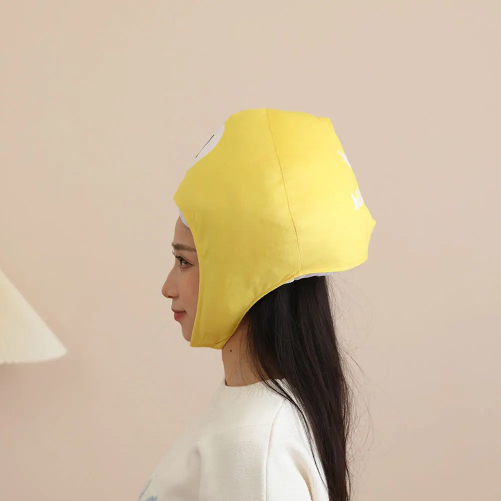 

Billiards Head Hat Costume Hats for Adults Photo Cosplay Props Cute Yellow Headgear