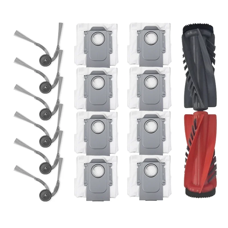 A01V-로보락 사로스 10/S9 맥스브 초강력 진공청소기 부품용 교체용 메인 롤러 사이드 브러시 먼지 봉투