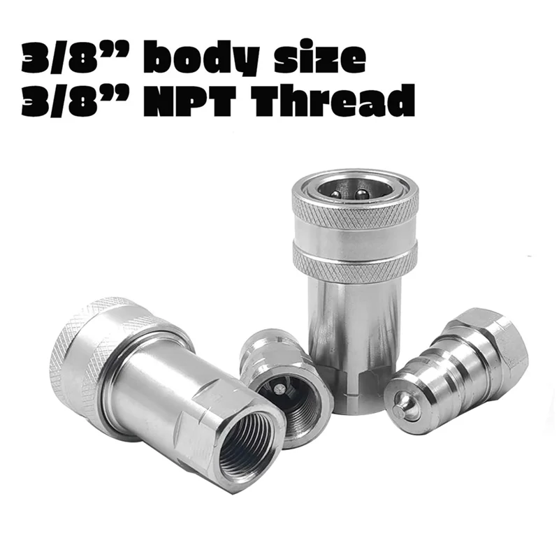 

Набор VELIF-4 с резьбой 3/8 дюйма NPT ISO7241-1A Набор гидравлических быстроразъемных муфт с пылезащитным колпачком