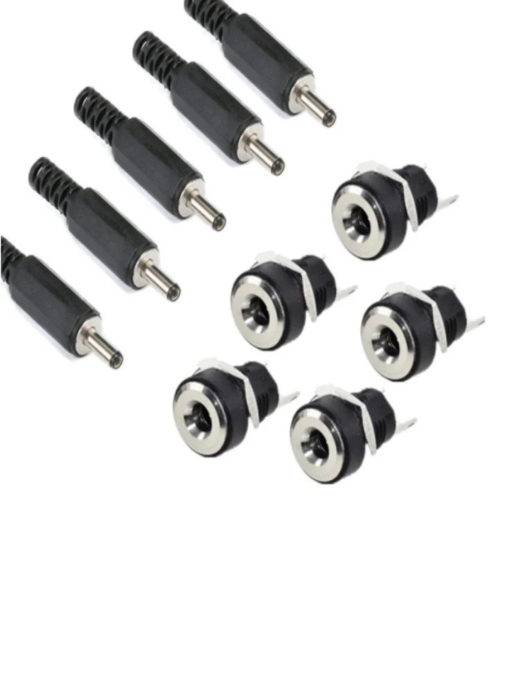 Connecteur de fil à souder pour montage sur panneau, alimentation CC, prise mâle, prise femelle, 3.5x1.3mm, 3.5x1.3mm