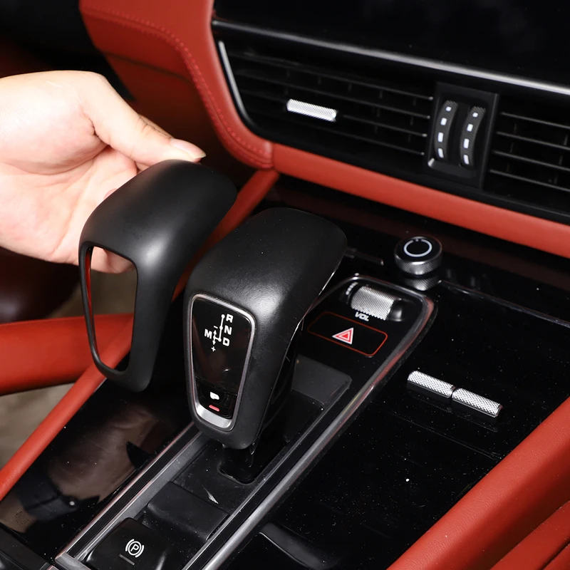 

For 18-19 Porsche Cayenne shifter head cover decoration sticker car interior decoration accessories high quality ABS