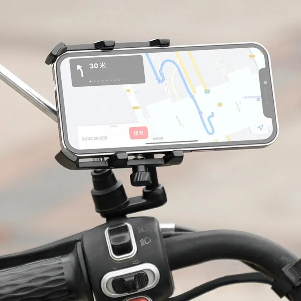 Bicycle Phone Holder Anti-Shake High Stability 360-Degree Rotating Adjustable Bicycle Handlebar Cell Phone Mount Phone Clip