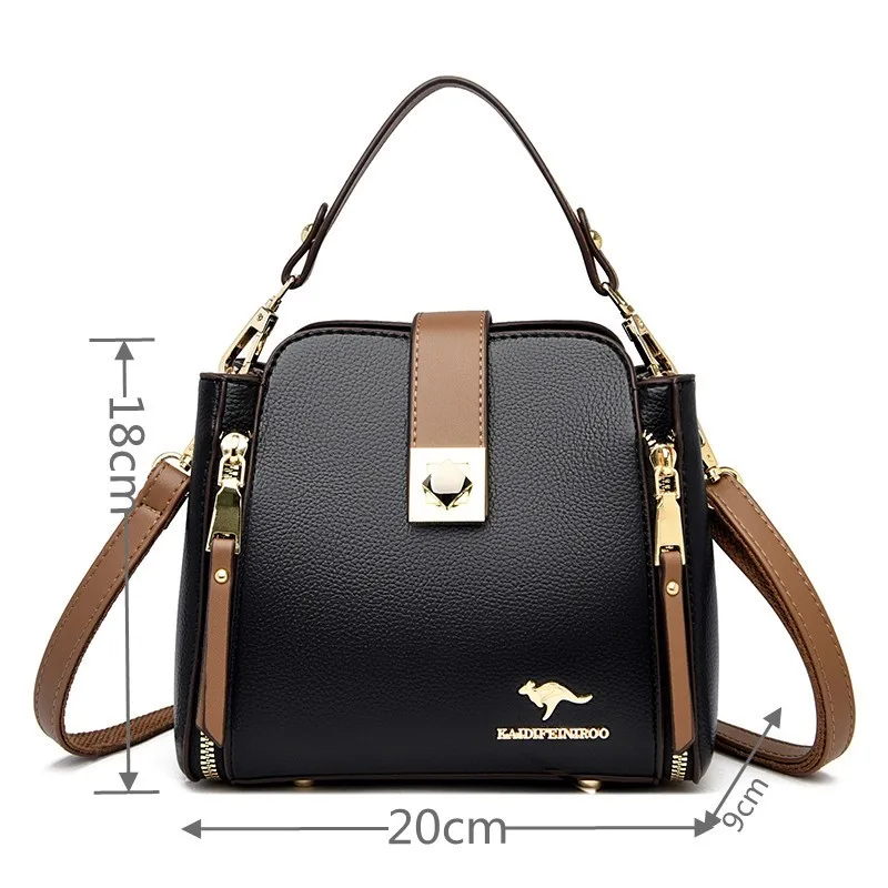 Quality Women\'s Leather Top Handle Bags Female Shoulder Sac Tote Shopper Bag Bolsa Feminina Luxury Designer Handbags for Woman