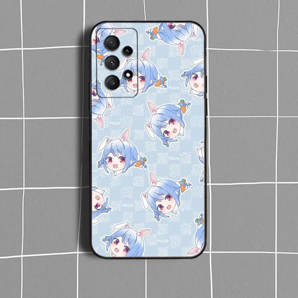 U-Usada-s Pekora H-Hololive Phone Case For Samsung Galaxy A 91,80,73,72,71,53,52,51,22,5G Shockproof Soft Black Cover