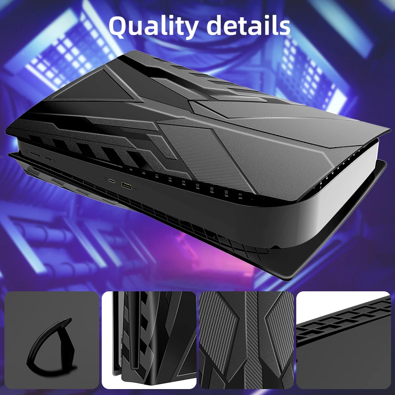 Heystop novo design placa de substituição para ps5 acessórios playstation5 console capa protetora placa frontal para ps5