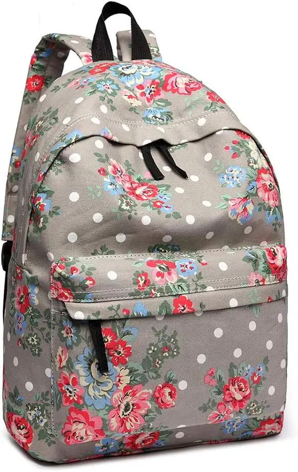 KONO Bunte Schultertasche mit Reißverschluss, robuste Mehrzwecktasche für Schule, Wandern & Alltag