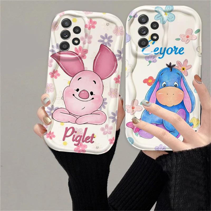

Piglet Cute Cartoon For Samsung A55 A54 A53 A52 A35 A34 A33 A32 A25 A24 A23 A22 A21S A15 A13 A14 5G Wave Oil TPU Phone Case