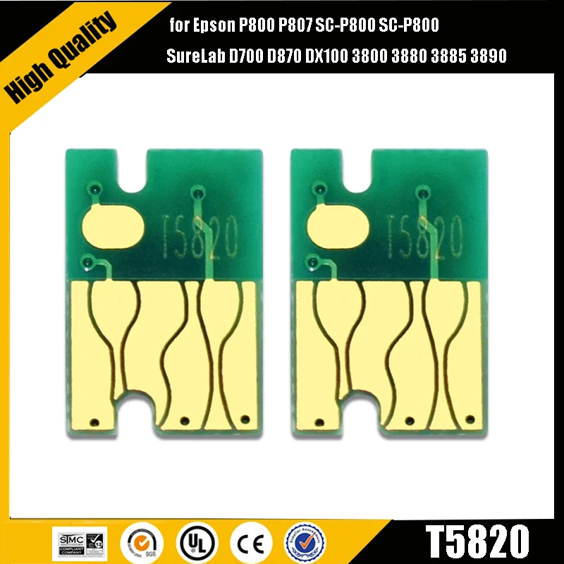 2/4 PCS T5820 chip Comaptible For Epson Maintenance Tank Chip P800 For FUJI DX100 D700 Waste Ink Collector pro 3880 3850