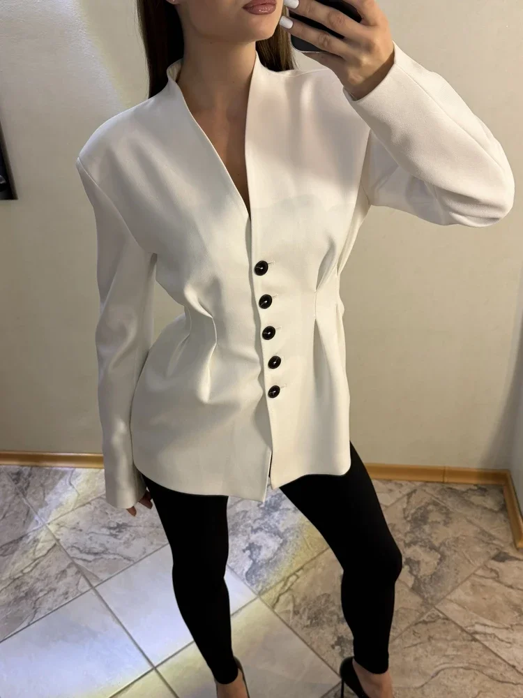 

Женская приталенная куртка BJTZ для офиса, весна-осень, 2026, новая коллекция, элегантная туника-пальто