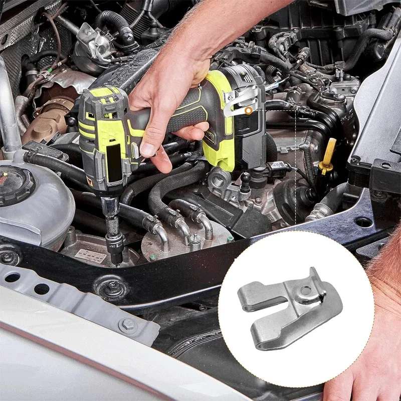 Clipe de broca com Parafusos para Ryobi e Impact Driver Riders, Cinto Clipe Ganchos, Aço Inoxidável, Power Tool Parte