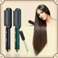 Cepillo Alisador 2 en 1 Más Vendido, Herramienta Eléctrica Multifuncional para Alisar y Rizar el Cabello