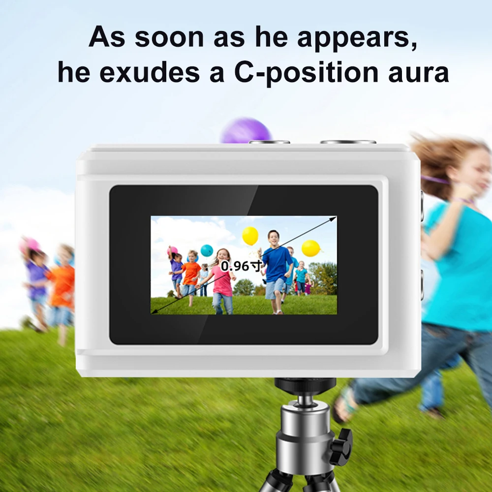 64GB 1080P Digital Camera Video Camera 0.96 Inch Screen Compact Cam Anti-shake Face Detection With Flash Retro Kids Camcorder