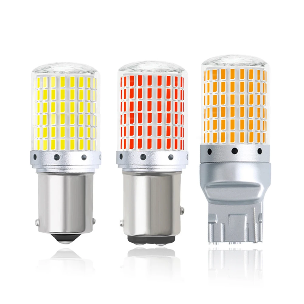 1pc Car Turn Signal Light LED CanBus No Error 144smd LED Brake Lamps 1156 PY21W BAU 15S BA 15S 1157 P21/BAY15D T20 7440/W21W