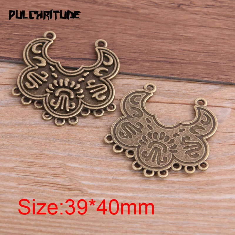 4pcs 39*40mm Two Color Necklace Connection Charms Jewelry Diy Necklace Connector Charms For Necklace Making