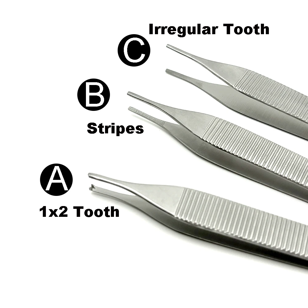 1 2 Tissue Forceps Dental Tweezer Forcep Extraction Hemostat Dressing Tool for Surgical Instrument