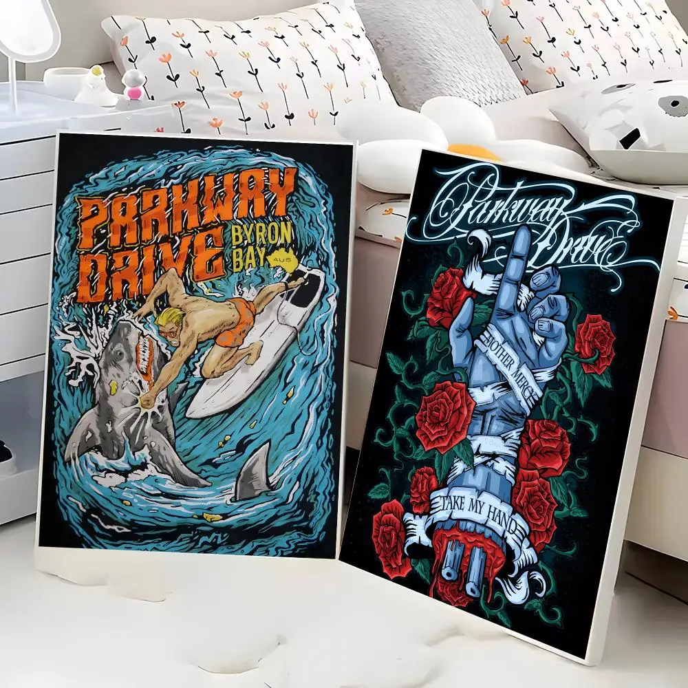 Parkway Drive Metal Band Painting Calligraphy Poster Eco-Friendly Decor Frameless Canvas