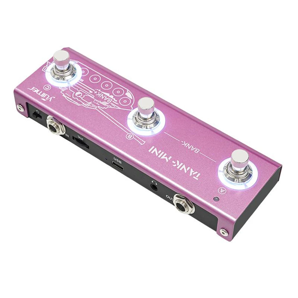 M-VAVE TANK MINI Guitar Bass Multi-efeito Pedal, Efeitos Ajustáveis Corrente AMP IR Importável Semelhante como BLACKBOX