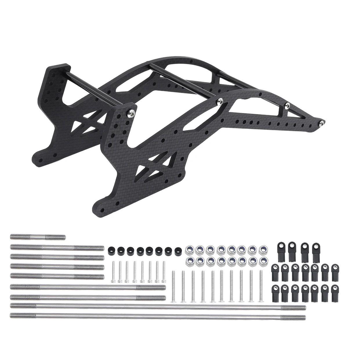 

Carbon Fiber MOA Chassis Kit With Links Set For 1/10 RC Crawler Comp Builds Rigs Capra F9 Offset Portal Axle 1.9S 2.2S Sporty