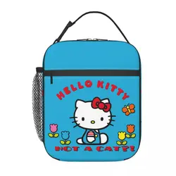 Изолированная обеденная сумка Hello Kitty на заказ, для работы, школы, еды, водонепроницаемый термоохладитель, бэнто-бокс для женщин и детей