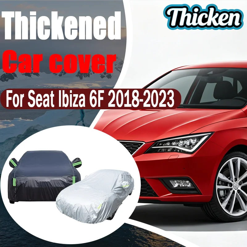 

For Seat Ibiza 6F 2018-2023 Car Cover Sunscreen, Heat Insulation, Dust Resistant, Scratch Protection, Car Exterior Accessories