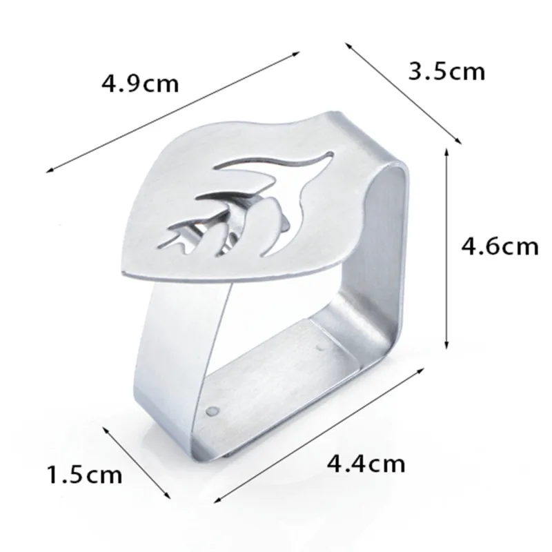 4PCS Stainless Steel Tablecloth Clips Decorative Leaf Tablecloth Clamp Holder Table Cover Clamps for Picnic BBQ Wedding Decor