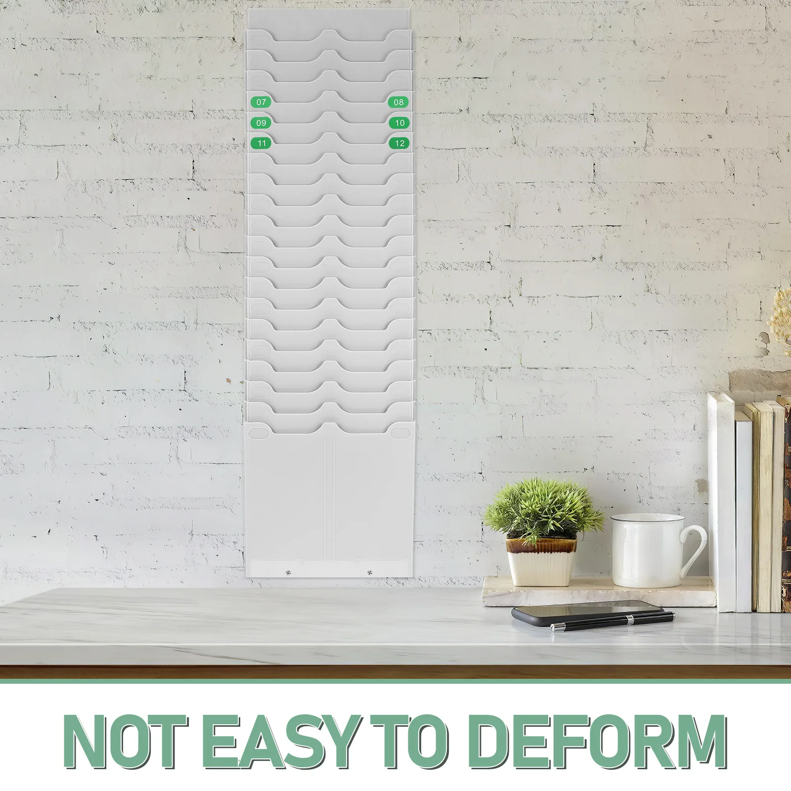 4Pcs Display Card Rack Organizer with Reinforced Plastic Timecard Holder Stand for Warehouse Material Card Storage