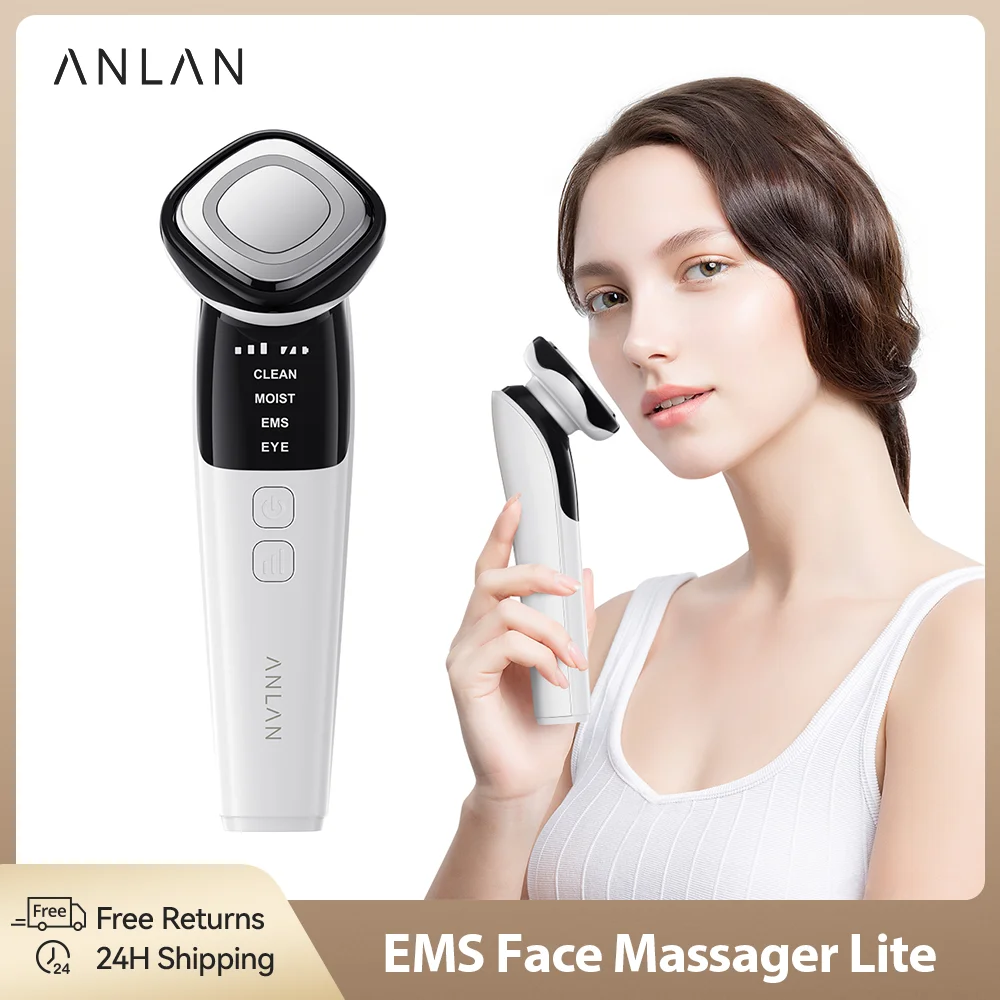 Anlan Ems Gezicht Massager Lite Microcurrent Oog Schoonheid Gezicht Tillen Diepe Reiniging Hete Kompres Trillingen Massage Huidverzorgingstool