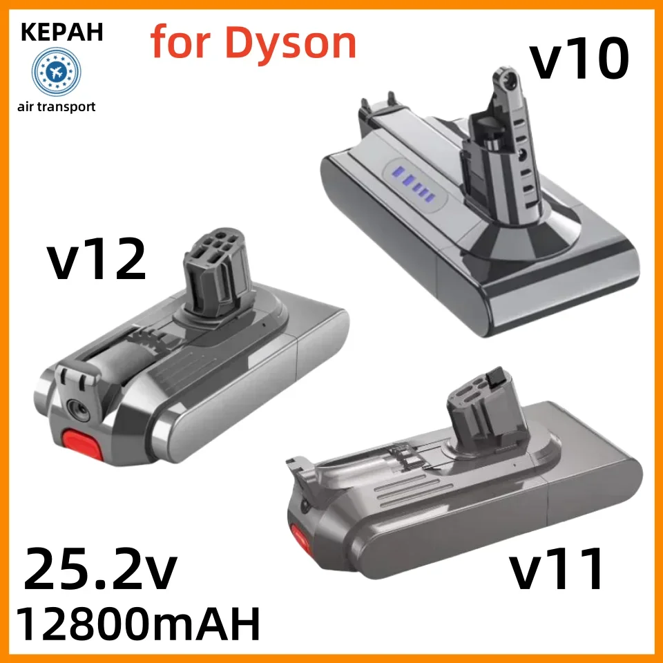 for Dyson 25.2V  V12 Detect Slim Cordless V11 Absolute Extra V11 Absolute V10 Animal V10-SV12  V11-SV15 Battery 25.5V 12800mAh