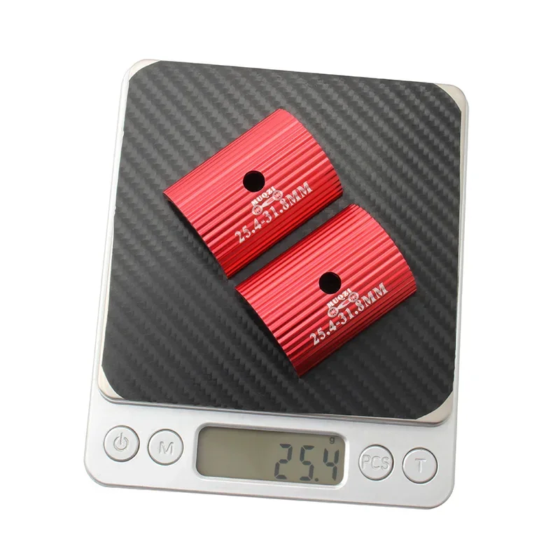 1 زوج دراجة المقود تحويل الرقائق 25.4 مللي متر إلى 31.8 مللي متر 31.8 مللي متر إلى 35 مللي متر فتحة ضبط محول الجبلية الطريق دراجة المخفض