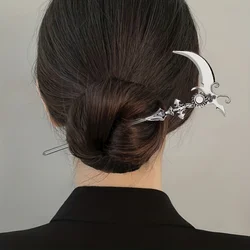 女性のためのバイキングシックルヘアピン,ファッショナブルなヘアアクセサリー,レトロな個性,パンク,ゴシック,ジュエリーギフト