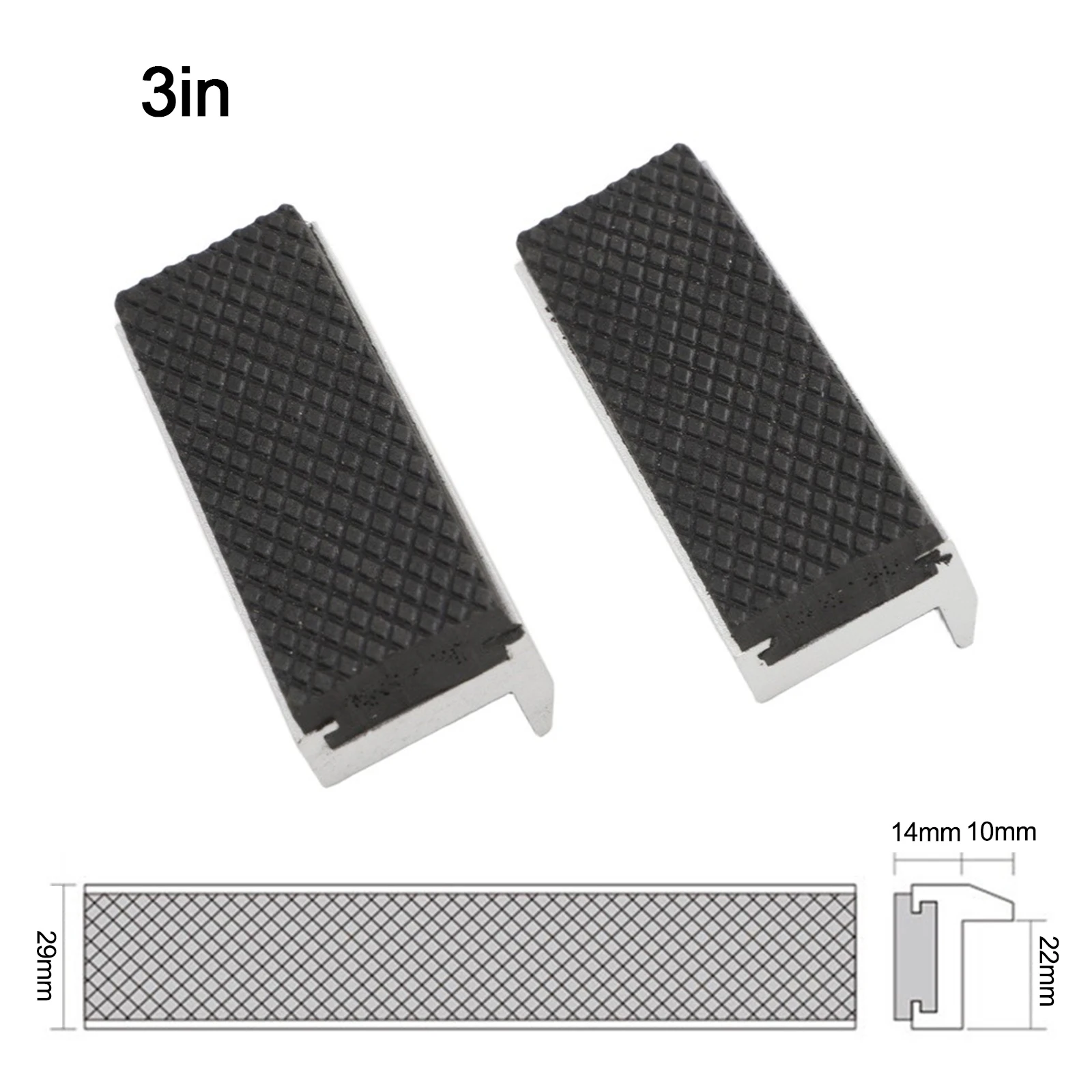 Set of 2 Magnetic Soft Rubber Vise Jaw Pads for Metal Tools Featuring Aluminum Alloy and Secure Magnetic Fixation